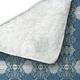 thumbnail image 2 of Amrita Sen Carneval Geo Sherpa Blanket 30x40 Indoor Outdoor OffWhite Blue, 2 of 5