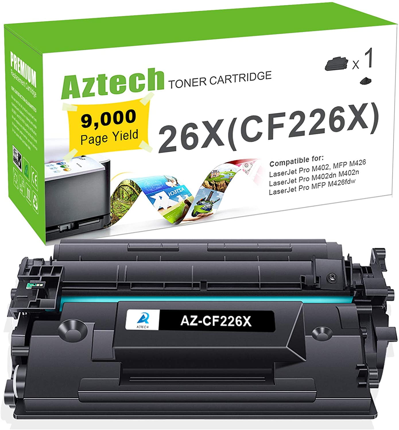 26X CF226X Toner Cartridge Compatible for HP 26A CF226A 26X CF226X HP Laserjet Pro M402n M402dn MFP M426fdw M426fdn M426dw M402dw High-Yield Printer Ink (1-Pack) - Walmart.com