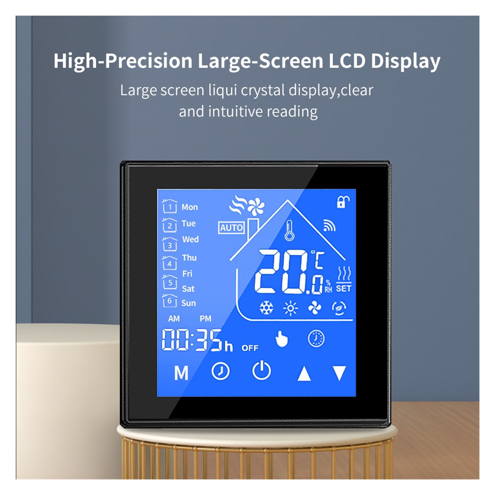 Thermostat, Electric Floor Heating Water/Gas Boiler Thermostat, Digit Temperature Controller