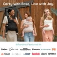 thumbnail image 5 of Infantino Honey Blossom Baby Carrier, Ergonomic Carrier, Adjustable Seat, Hands-Free Comfort, Infant to Toddler 7–40 lbs, Unisex, Toasted Almond, 5 of 7