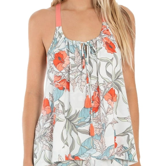 Linea Donatella Womens Tropical Print Tank Top