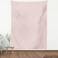 thumbnail image 3 of Geometric Fabric by the Yard, Classical Pattern with Country Picnic Theme Retro Style Polka Dot Shapes, Upholstery Fabric for Dining Chairs Home Decor Accents, White and Vermilion by Ambesonne, 3 of 4