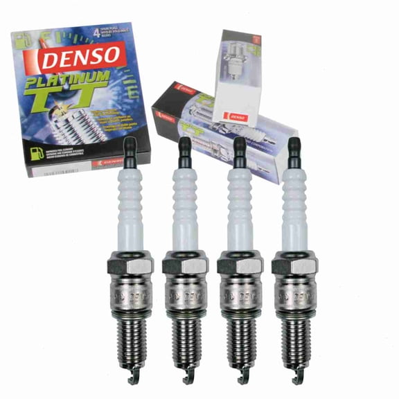 4 pc DENSO Platinum TT Spark Plugs compatible with Suzuki Samurai 1.3L L4 1986-1995