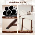 thumbnail image 3 of JERBOR Counter Height Bar Stools Set of 4, Upholstered Counter Stools Modern Barstools with Metal Legs for Kitchen Island Dining Room, Walnut, 3 of 9