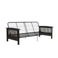 Better Homes & Gardens Neo Mission Wood Arm Futon, Espresso with 6inch