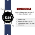 thumbnail image 5 of Uxcell Silicone Watch Bands, 18mm Watch Strap Quick Release for Men Women, Navy Blue, 5 of 7