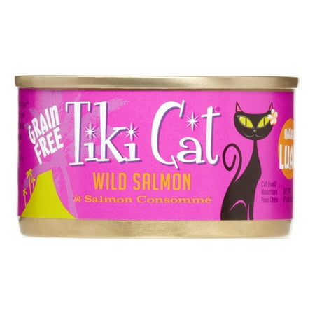 UPC: 0693804107800 | (12 Pack) Tiki Cat Hanalei Luau Wild Salmon in Consomme Wet Cat Food  2.8 oz. Cans