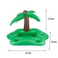 thumbnail image 2 of Pool Floats with Cup Holder Inflatable Tree and Small Umbrella Ice Tray Four-Hole Cup Holder, Water Floating Cup Holder Ice Bar Coolers Pool Float with Cup Holder, 2 of 8