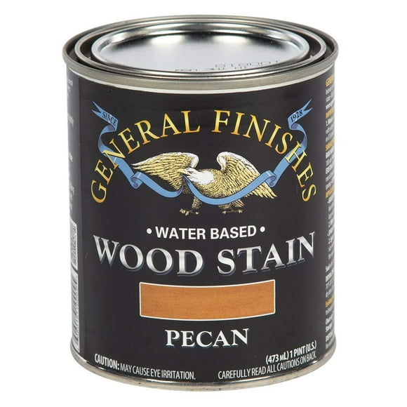 General Finishes Water Based Wood Stain, 1 Pint, Pecan