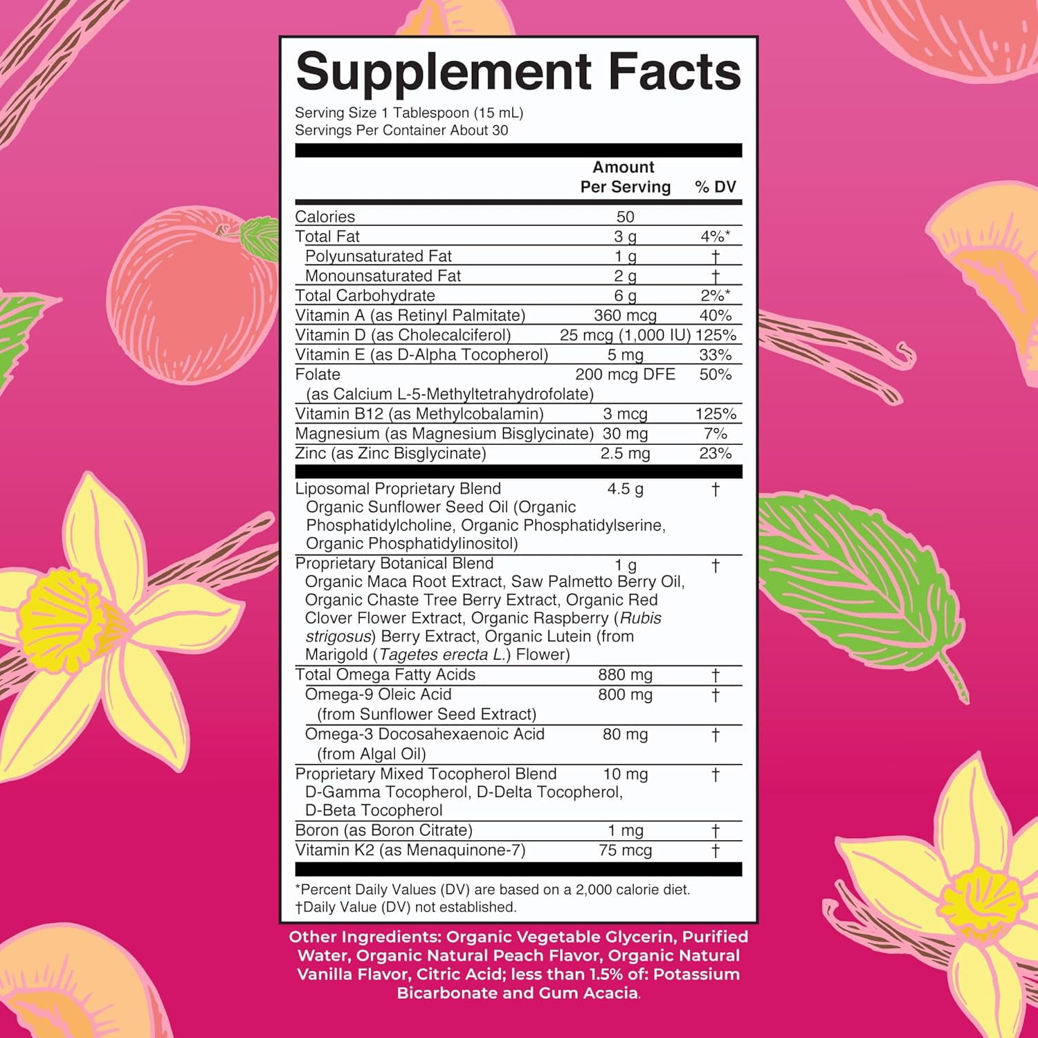 MaryRuth's Women's Multivitamin Liquid 40+, One Bottle 15.22 Fl Oz for Women, Vanilla Peach Flavor