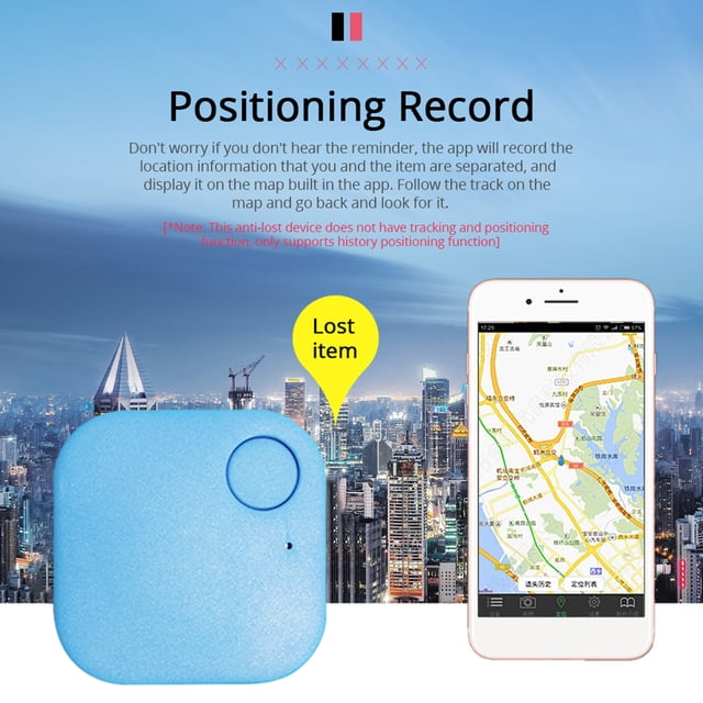 Universal Square Car Tracker Localizador anti-pérdida compatible con Bluetooth (Azul)