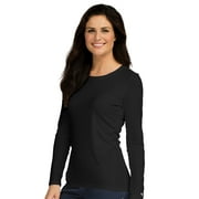 MED COUTURE Women Performance Knit Tee, Color: Black, Size: XL (8499-BLAC-XL)