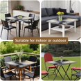 thumbnail image 5 of Black White Gold Marble Pattern Square Fitted Tablecloth with Elastic Edge,Square Table Cover,Washable Elastic Table Cover for Home Kitchen Party Decor 34"x34", 5 of 6