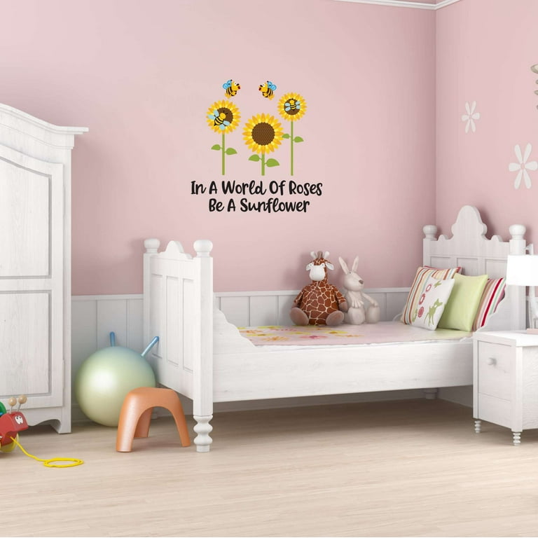 Wall Decals Sunflower Baby Room Decor Children In A World Of