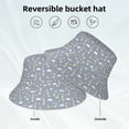 thumbnail image 5 of Daiia Sleep Rabbit Pattern Bucket Hat - Trendy Cotton Sun Hat for Beach, Golf, Fishing - Fun Outdoor Vacation Boonie for Men and Women, 5 of 9