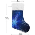 thumbnail image 2 of Coolnut 2 PCS Christmas Stocking Christmas Snowflake Big Warm 17.7 x 12 Inch Hanging Xmas Stockings Decoration for Family Holiday Party Ornaments Decor Fireplace, 2 of 7