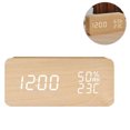 thumbnail image 2 of Reloj electrónico de madera - registro de humedad recargable caracteres blancos Xemadio 2034716-1, 2 of 9