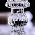 thumbnail image 3 of Vintage Crystal Candle Holder Glass Candlestick Holders Clear Taper Candle Holders Decorative Candle Sticks Holders Centerpiece for Table Wedding Festival Dinner Party Candle Stands 15.5cm Tall, 3 of 6