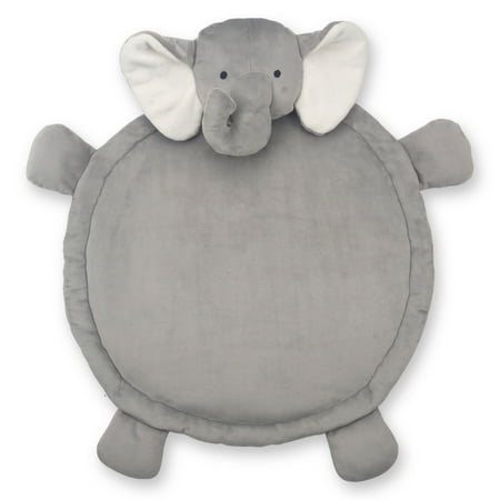 UPC: 0084122012158 | Lambs & Ivy Elephant Baby Play Mat with 3-Dimensional Head – Gray