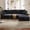 Black-Corduroy, variant on EnHomee Modular L-Shaped Couch for Livingroom Convertible Cloud Sofa Boneless Sectional Couch for Home, Grey(Corduroy)