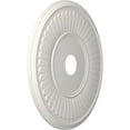 thumbnail image 2 of Ekena Millwork 22"OD x 3 1/2"ID x 1"P Berkshire Thermoformed PVC Ceiling Medallion (Fits Canopies up to 10 1/8"), UltraCover Satin Blossom White, 2 of 10