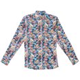 thumbnail image 1 of Eton Men's Flying Troll / Cherry Blossoms Slim Fit Japanese Motif Button Up Dress Shirt - 37-14.5 (S), 1 of 2
