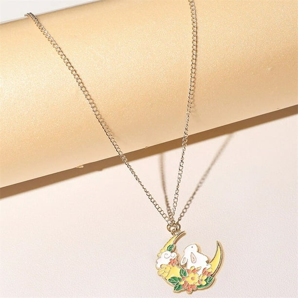Collar con colgante de esmalte de Metal de gato de taza de café de dibujos animados para mujer, accesorios de joyería bonitos, regalo creativo para amigos, moda