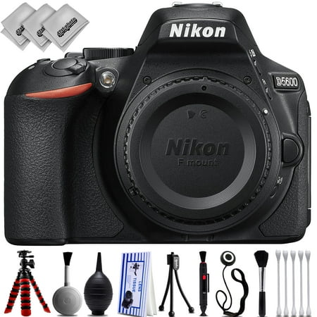 Nikon D5600 HD 1080P Digital SLR Camera w/ 1080P - 16GB - 15PC Starter (Best Starter Digital Slr Camera)