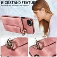 thumbnail image 5 of Dteck Case for iPhone 8 Plus / iPhone 7 Plus, Retro PU Leather Wallet Case with Rotating Ring Kickstand, Slim Back Protective Cover Case 5.5 Inch,Pink, 5 of 7