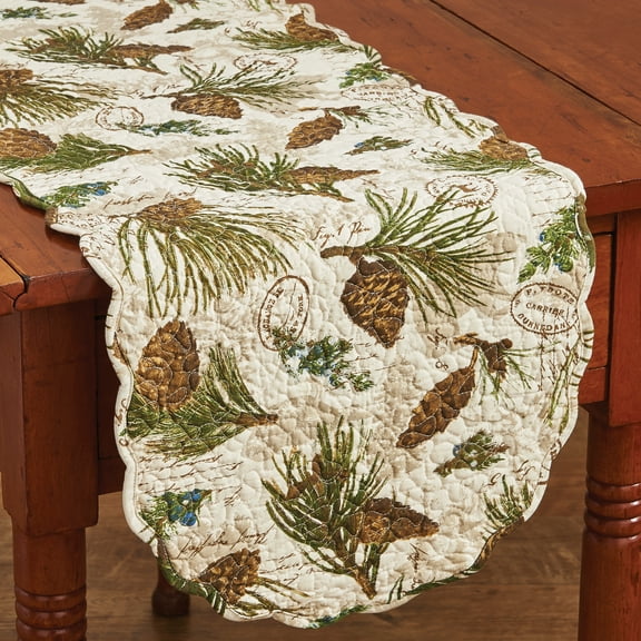 Park Designs Walk In The Woods Pinecone Table Runner 54"L