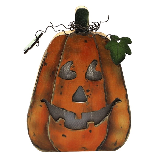 Xihbxyly Farol de Madera para Halloween, Diseño de Calabaza Led, Iluminación Segura Sin Llama, Decoración para Fiestas, Uso Doméstico En Exteriores, Decoración de Festivales, Funciona con Pilas, Incl