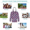 thumbnail image 5 of Lsque white Skull Flower Patten Youth Hoodie Sweatshirt Pullover with Kangaroo Pocket Boys and Girls Hoodie Warm Hoodie for Kids-X-Large, 5 of 6