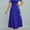 Navy Blue, variant on ZOELNIC Women's Elegant Short Sleeve Maxi Dresses Casual Empire Waist Long Dress
