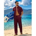 thumbnail image 4 of COOFANDY Mens White Outfit Summer Beach Outfits for Men Casual Short Sleeve Shirts and Pants Sets, 4 of 6