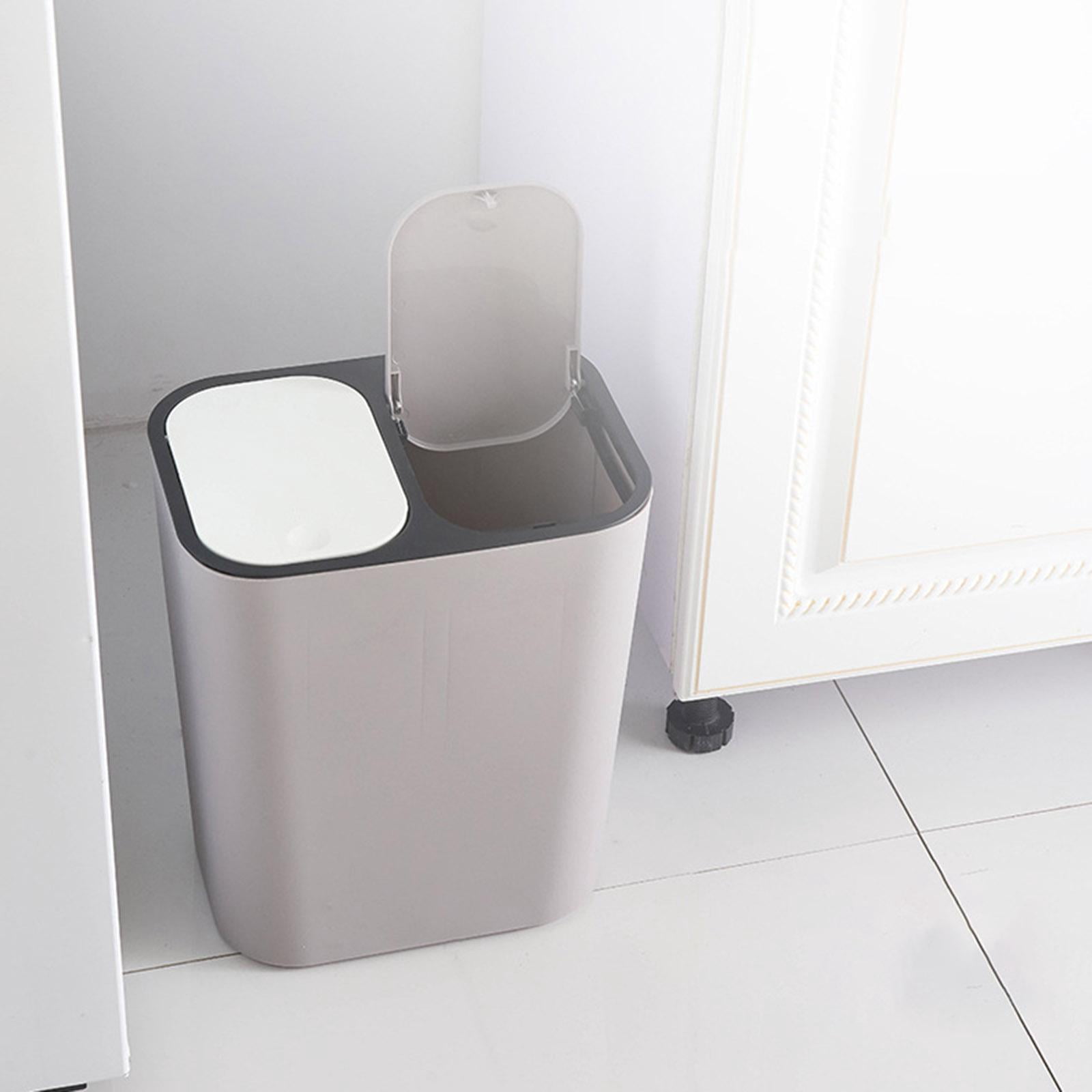 Home Zone Living 15.3 Gal Pull-Out Dual Trash Can - Under Cabinet Recycling & Trash Bin, 58L - View #8