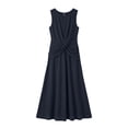 thumbnail image 5 of Lovzfmll Women's Relaxed Crew Neck Sleeveless Solid Maxi Sundress, Loose Casual Vacation Dress Navy, S, 5 of 7