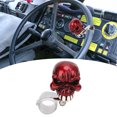 thumbnail image 2 of M Buder Perilla Giratoria Volante Coche Forma Calavera Mango Potencia Universal Autos Camiones Tractores Barcos Modificación Dirección (Rojo, 17 cm / 6.7 in), 2 of 9