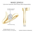 thumbnail image 5 of Rosec Jewels Lab Grown Diamond Designer Engagement Ring, 0.6 Carat, EF-VS Grade, 10K Yellow Gold, US 9.00, 5 of 8