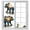 White, variant on Window Privacy Film Forest Bear Stained Glass Window Film Decorative Sun Block Window Cover Modern Natural Mountain Trees Wild Animals Window Clings Static Adhesive Sticker for Bathroom 23.6"x59"