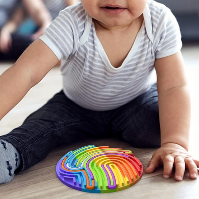 Tablero de actividades sensoriales de silicona, bolsa de almacenamiento para actividades de ocio, tablero de actividades, tablero antiestrés, juguete Redondo