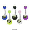 thumbnail image 1 of Acrylic Skull Logo Belly Button Ring, 1 of 1