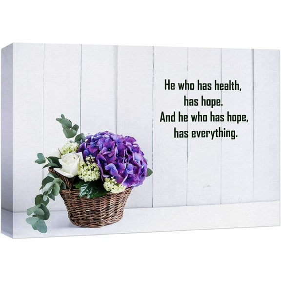 wall26 Canvas Print Wall Art Inspirational Motivational Health Quote & Lavender Flowers Medicine People Digital Art Modern Art Contemporary Scenic Colorful for Living Room, Bedroom, Office - 32&q