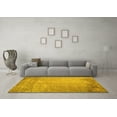 thumbnail image 3 of Ahgly Company Indoor Round Abstract Yellow Contemporary Area Rugs, 6' Round, 3 of 4