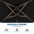 thumbnail image 4 of CHYVARY 6.5x6.5Ft LED Patio Market Umbrella Outdoor Weather-Resistant Frame Table Umbrella for Poolside, Deck and Yard,Black, 4 of 9