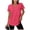 Hot Pink, variant on Women's V Neck Short Sleeve Athletic Top Loose Fit Tunic Tee for Gym Yoga & Daily Casual Wear