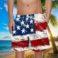 thumbnail image 5 of Chiccall Mens Shorts 4th of July Patriotic Graphic Shorts Drawstring Elastic Waist Summer Beach Swim Trunks with Pockets, 5 of 5