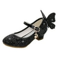 thumbnail image 2 of LYHaoo Girls Sandals Girls Glitter Little Girls Heeled Formal Sandals For Dress Up Sparkly Crystal Baby Shoes With Adjustable Strap And Lightweight Comfort Sizes 10.5 Little Kid(4-4.5 Years), 2 of 4