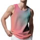 thumbnail image 2 of Camiseta sin mangas con cuello en V para hombre, de punto, con rayas verticales, para fitness, deportes, ocio, ajustada, con degradado, con cuello en I y hombros anchos., 2 of 7