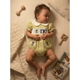 thumbnail image 6 of BemeyourBBs Baby Girl First Birthday Outfit One Years Old Birthday 1st Birthday Clothes Plaid Smocked Bubble Romper Bee Strawberry Embroidered Doll Collar Short Sleeve Infant Playsuit Jumpsuit, 6 of 9