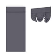 thumbnail image 4 of Dark Gray Polyester Blackout Roman Window Shade Light Blocking Temporary Sun Curtain For Bedroom Home Office Small Apartment Interior Window Decor 68.1*26In, 4 of 5